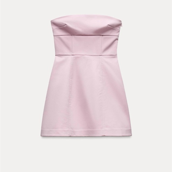 Zara Dresses & Skirts - SHORT STRAPLESS BOWN DRESS
